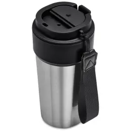 Kooshty Amigo Stainless Steel & Plastic Double-Wall Tumbler Black Open
